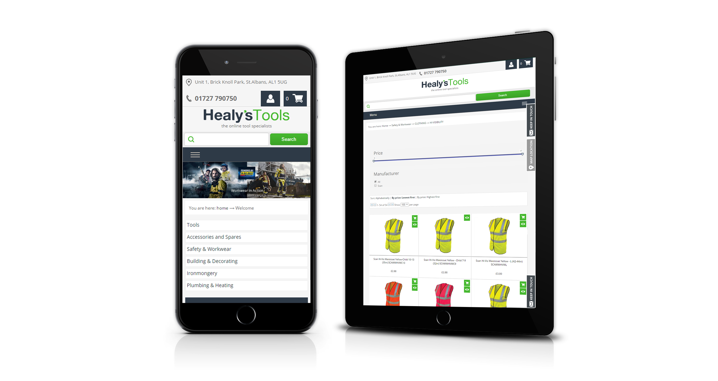 screenshot of Healys Tools website